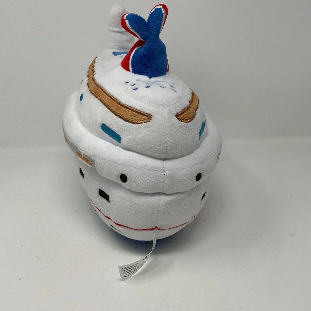 Carnival Cruise Line Plush Toy Ship Souvenir White Red Blue 12 Inch